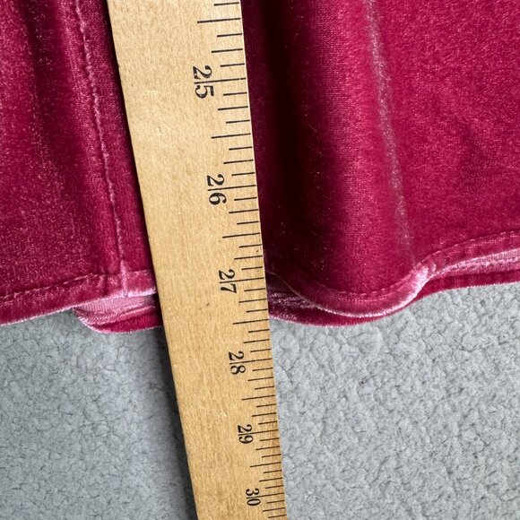 Soft Surrounding Top Womens SP Berry Pink Boyfriend Fit Buton Down Loose Velvet - Picture 5 of 11